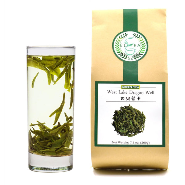 Green Tea Loose Leaf Quality Dragon Well Xi Hu Long Jing by ELITEA - Bulk 7.1 Ounce