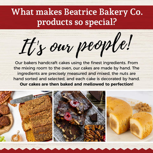 1917 (36 Beatrice Bakery Co. No Sugar Added Fruitcake, Grandma's Baked Fresh Delicious Dessert With Low Sugar and Keto