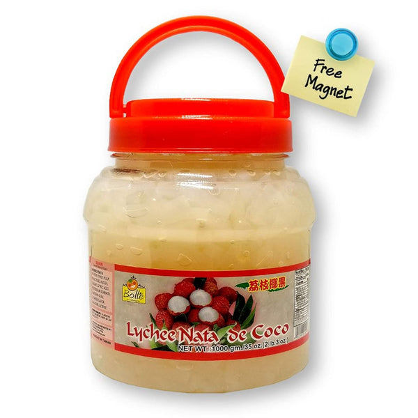 Tasty Kitchen Bolle Lychee Nata De Coco Coconut Jelly Topping Boba Bubble Tea Ingredient
