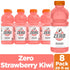 20oz 8 Pack, Gatorade Thirst Quencher Zero Sugar Sports Drink, Strawberry Kiwi, Bottles, Electrolytes for Rehydration