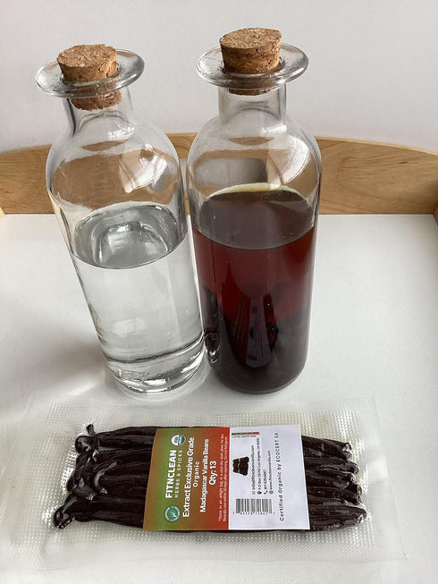 13 B|4.5"- 5.5" Madagascar Organic Vanilla Beans Extract Exclusive Grade by FITNCLEAN VANILLA| USDA Certified Organic.