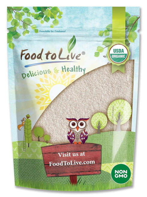 Food to Live - Organic White Polenta, 5 Pounds Classic Non-GMO Cornmeal.