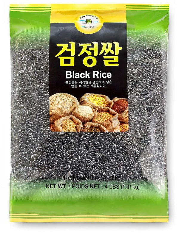 ROM AMERICA (4LB) Black Rice Forbidden Rice for Asian Cooking | Korean