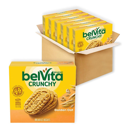 belVita Breakfast Bars Biscuits, Golden Oat, 30 Total Packs, 6 Boxes (4