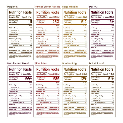 Pack 8 5 The Cumin Club Variety | Authentic Indian Meals | Ready in Minutes, Just Add Water | All-Natural, No