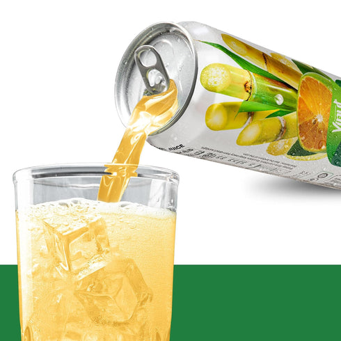 100% 16.9 oz (500 mL) Pack 6 VINUT Sugarcane with Calamansi Juice, No Added Sugar, Not From Concentrate, fl Can