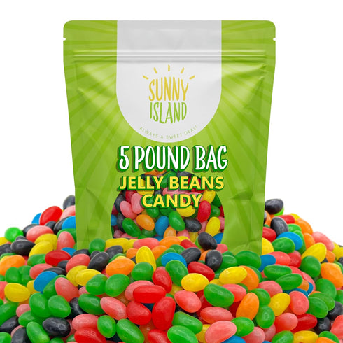 5-Pound Jelly Beans Easter Candy | Bag | Fruit and Licorice Flavors | Classic Chewy Candy for Bufffets and Dessert