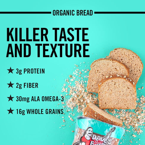 20.5 oz Dave's Killer Bread Sprouted Whole Grains Thin-Sliced, Whole Grain Organic Bread, Loaf
