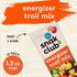 2 oz 12 Pack Snak Club Energizer Trail Mix with Roasted Salted Peanuts, Raisins, Chocolatey Candies, Roasted Almonds