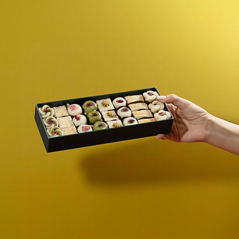 Lozina (1 LB, 25 OMNIYA Delicacy Marzipan Box Pieces) Premium Mediterranean Marzipan Sweets with Pistachio & Rose