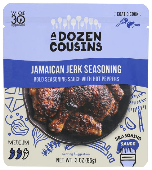 A Dozen Cousins Jamaican Jerk Entree Seasoning Sauce, Non GMO, Gluten Free,