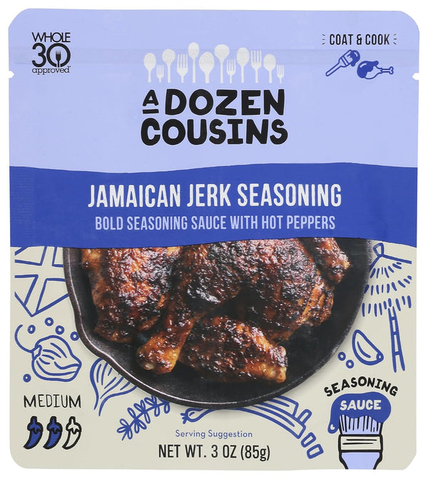 A Dozen Cousins Jamaican Jerk Entree Seasoning Sauce, Non GMO, Gluten Free,