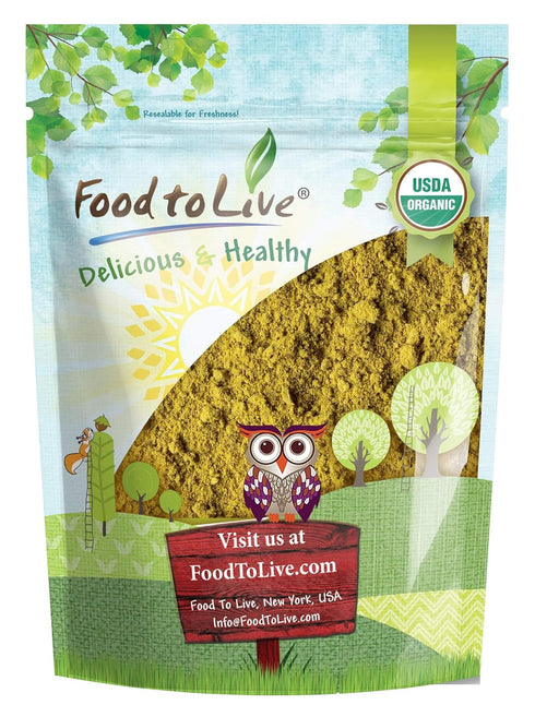 Food to Live Organic Broccoli Sprouts Powder, 4 Ounces, Non-GMO, Kosher, Vegan Superfood