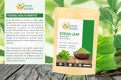 100% 5.3 oz Herbs Botanica Stevia Powder Pure Extract Natural Sweetner Sugar Alternative For Keto Diet Zero-Calorie