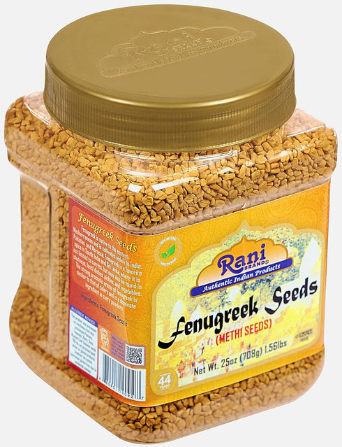 Rani Fenugreek (Methi) Seeds Whole, 25oz (1.56lbs) PET Jar, All Natural, Vegan, Gluten Friendly