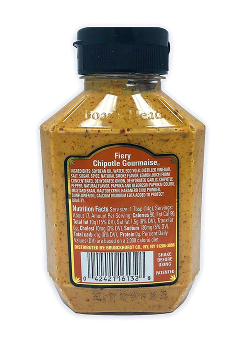 Boar's Head 4-Pack Set, Deli Condiment Bundle Variety Gift Chipotle Gourmaise, Honey Mustard, Deli Mustard, Pub Style