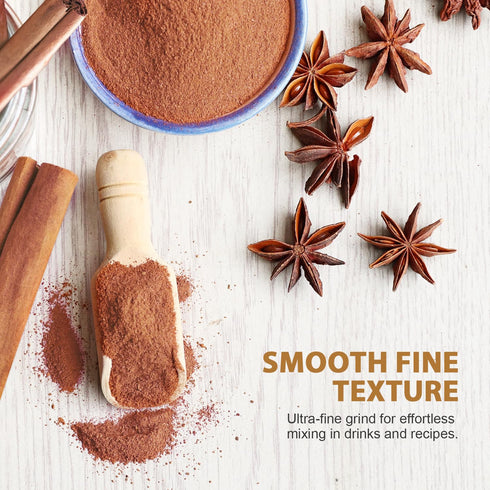 16oz (454g), Packed Soeos Organic Ceylon Cinnamon Powder, Premium Ground Cinnamon, Non-GMO, Gluten-Free, Freshly