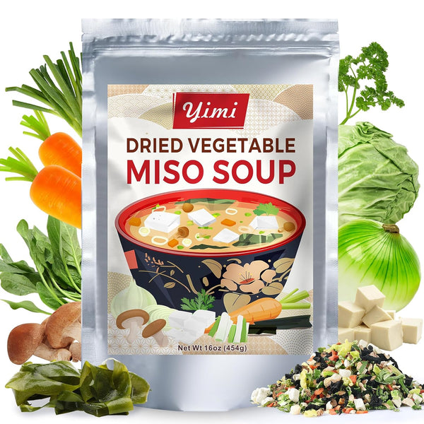 Yimi Miso Soup, Ramen Toppings, Freeze Dried Vegetables, Dehydrated Vegetables (Dehydrated Tofu,