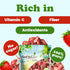 8 100% Food to Live Organic Freeze-Dried Strawberries, Ounces Natural Berries, No Sugar Added, Vegan and Nutritious