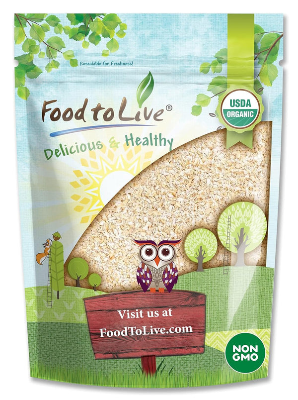 Food to Live Organic Oat Bran, 12 Ounces Non-GMO, Kosher, Vegan, Bulk,