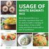 10 LB Organic Basmati Rice Bag - Pure, Long, Premium Quality from India - by Jiva Organics