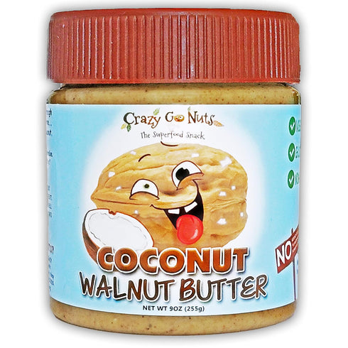 Crazy Go Nuts Walnut Butter Coconut - Walnut Spread, Keto, Vegan, Low