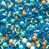 Shabby Elegant Chic Edible Confetti Sprinkles, 4oz Cake Cookie Cupcake Ice Cream Donut Quins in Blue Gold White