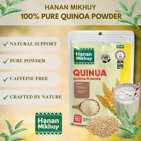 HANAN MIKHUY 100g 100% (3.53oz) Quinua - Natural Quinoa Powder for Energy & Digestion, Vegan, Non-GMO, Gluten-Free