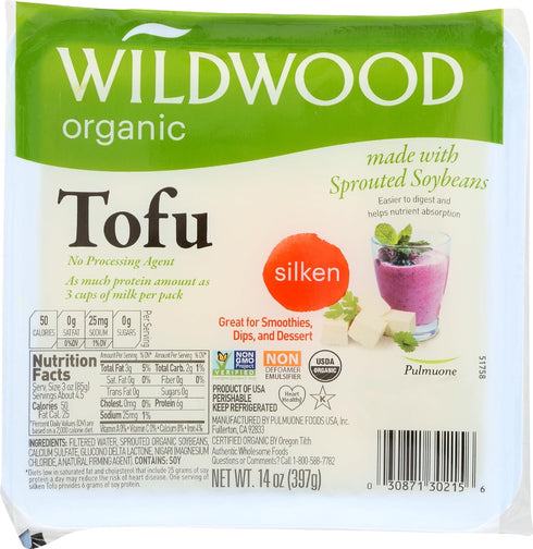 Wildwood TOFU SPROUT WTR PKD SILKEN 14 OZ