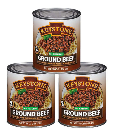 Keystone Meats All Natural Heat and Serve Ground Beef 28 oz Fully
