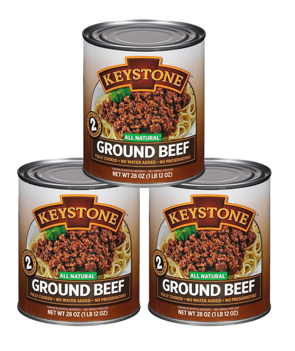 Keystone Meats All Natural Heat and Serve Ground Beef 28 oz Fully