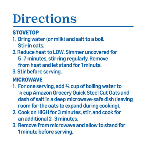 25 Oz Amazon Grocery, Steel Cut Quick Oats
