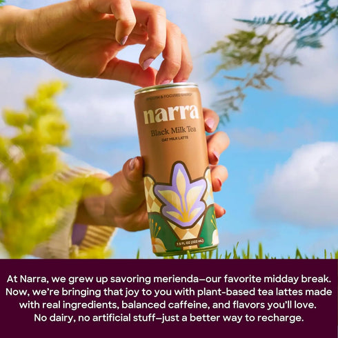 Pack (12 Pack) (5060mg Narra Oat Milk Tea Latte Variety Black Tea, Roasted Oolong & Strawberry Matcha, Smooth Balanced