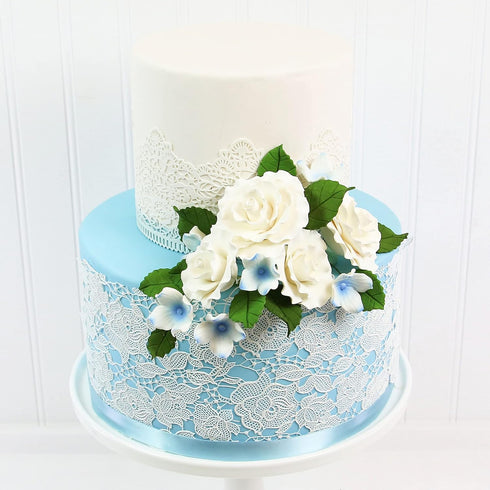 8 Count Global Sugar Art Aussie Rose White Sugar Cake Flower Large, by Chef Alan Tetreault