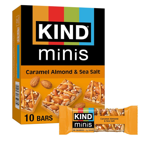 KIND Mini Snack Bars, Caramel Almond & Sea Salt, Gluten Free, Low