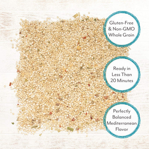 5.46 Pack 6 Roland Foods Mediterranean Seasoned Quinoa, Ounce Bag