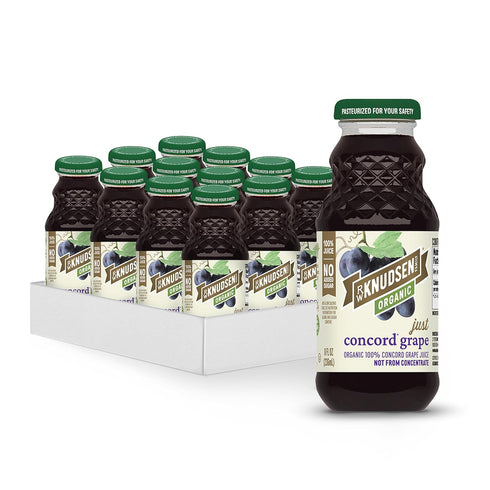 8 oz (12 Pack) R.W. Knudsen Organic Just Concord Grape Juice, fl