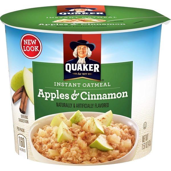 Quaker Oats Apple Cinnamon Instant Oatmeal Cup - Apple Cinnamon - 1