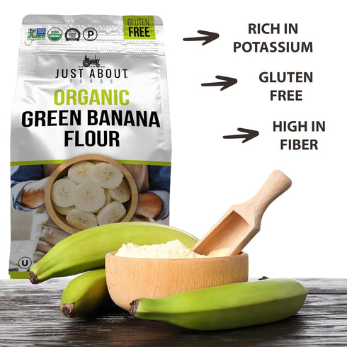 1lb, USDA Organic Banana Flour Vegan, Paleo, Grain & Gluten Free, All-Purpose Wheat Flour Alternative, Great For Baking