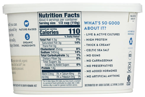 Good Culture 16 oz Organic Classic Cottage Cheese
