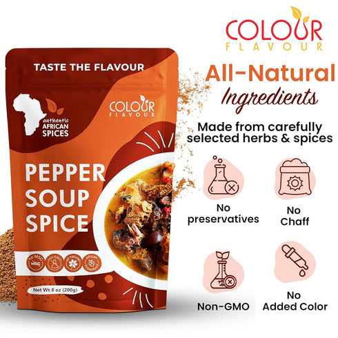 COLOUR FLAVOUR PEPPER SOUP SPICE SEASONING | Soup seasoning | Made from Organic Herbs and Spices | A Unique Blend