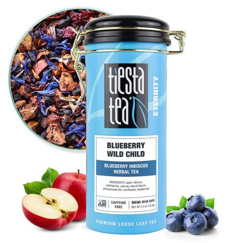 Tiesta Tea Blueberry Wild Child, Loose Leaf, Blueberry Hibiscus Herbal Tea, Premium