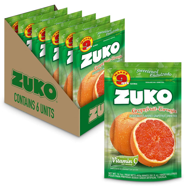 Zuko Grapefruit Powdered Drink Mix Family Pack, No Added Sugar Needed, 14.1