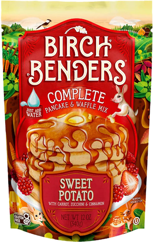12 (Pack 2) Birch Benders Sweet Potato Pancake and Waffle Mix, Ounce