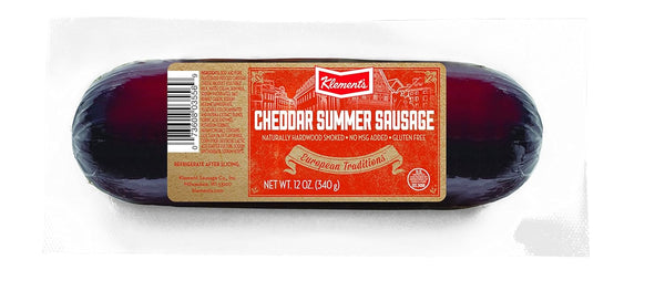 Klement's Cheddar Summer Sausage, 12 Ounce