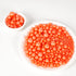 Kasvan Orange Pearl Sugar Sprinkles, 130g/4.58 Oz - Edible Candy Pearls for Baking Cake Decorations, Ice Cream Toppings