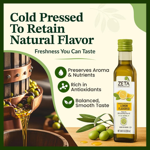 Zeta 8.5fl oz. Pack 3 Extra Virgin Olive Oil with Lemon
