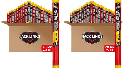 Jack Link's Beef Sticks,Teriyaki - Protein Snack,Meat Stick with 5g of Protein,Beef