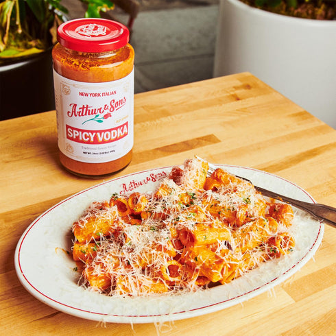 2 Pack (48oz) Arthur and Sons Spicy Vodka Sauce - Creamy Italian Recipe with a Kick, Premium Quality, All-Natural