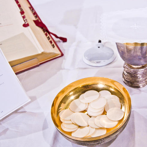 Importer AM Communion 1 3/8", 1000 Count Communion Church Wafers Round Hosts for Service Unleavened Eucharist Bread